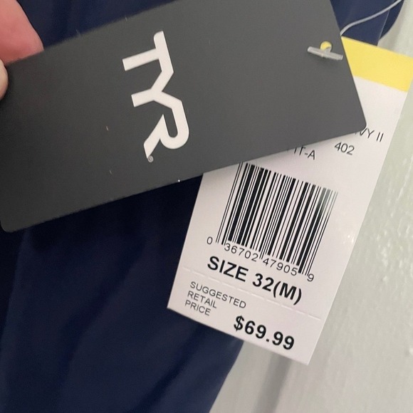 TYR New Durafast Navy Blue swimsuit one piece sz32 ( M) - Picture 3 of 5